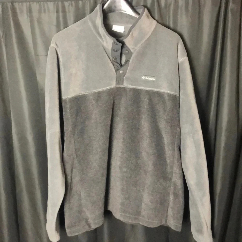 Columbia Gray Fleece Pullover XL